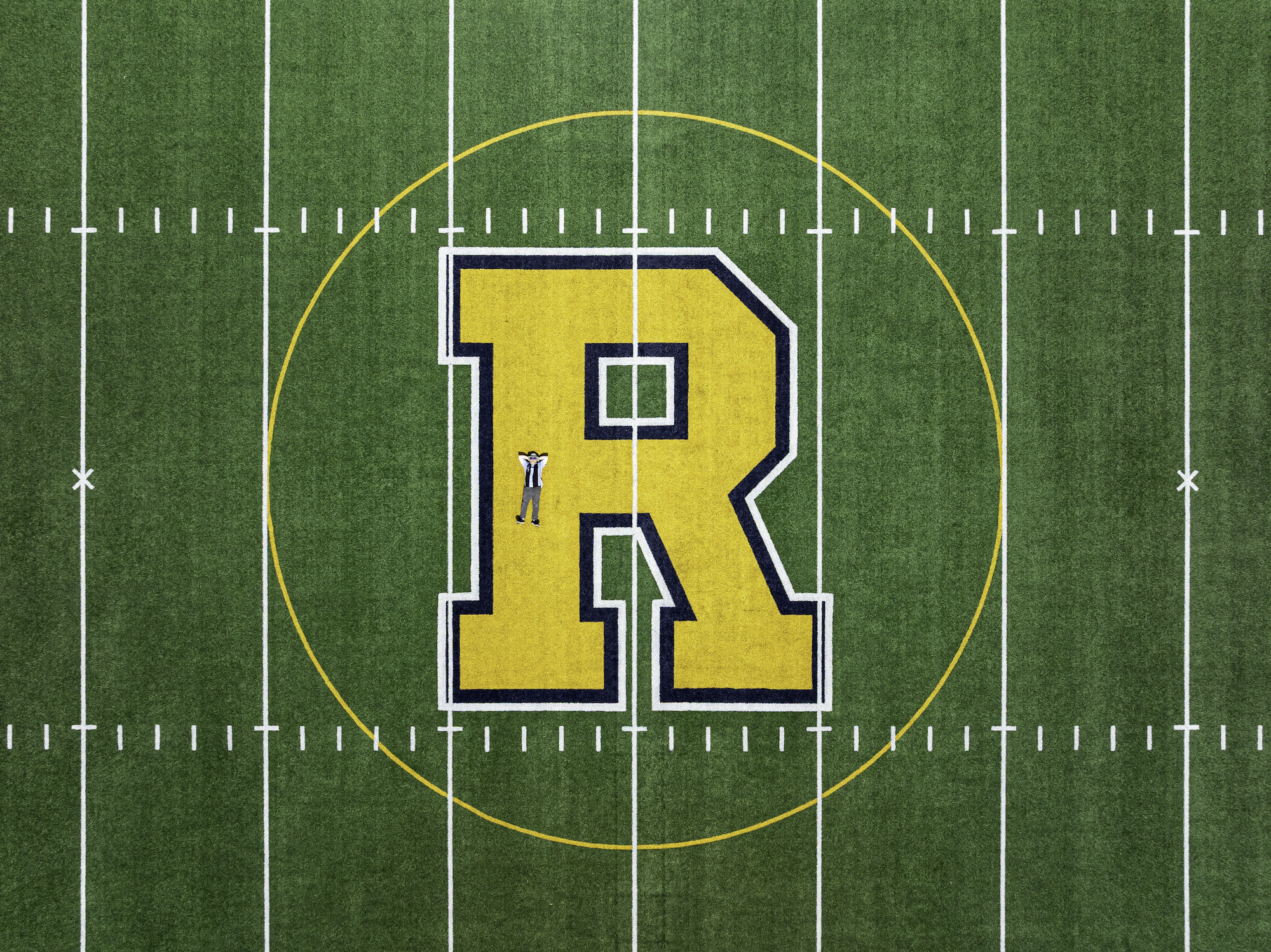 Spirit R photographed in Fauver Stadium via aerial drone.