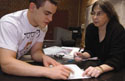 Calculus student and professor