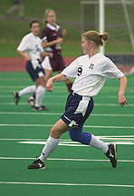 Women’s soccer team leader Alison Collins ’04 was named Third Team All-American.