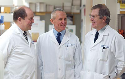 Robert Rose ’94M (PhD), Richard Reichman, and William Bonnez