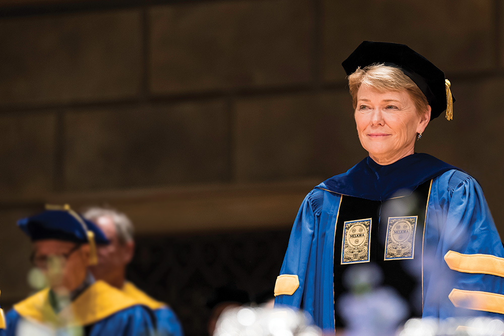 photo of sarah mangelsdorf at inauguration ceremony