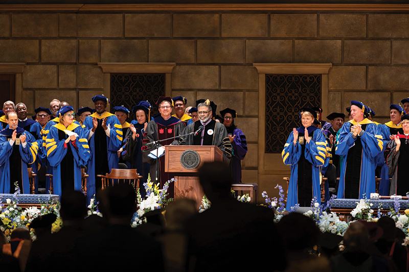 Wade Norwood speaks at inauguration of Sarah Mangelsdorf