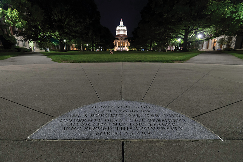 photograph of memorial for paul burgett