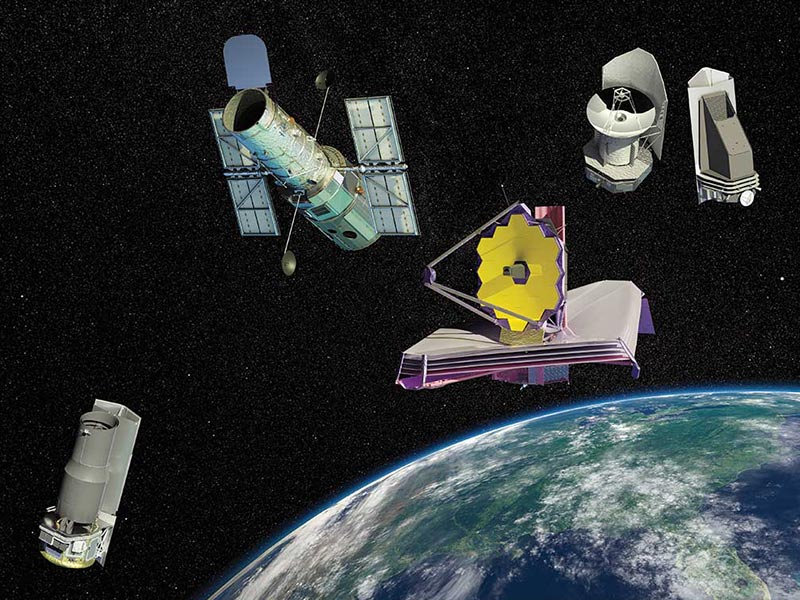 space-based telescopes: spitzer, hubble, webb, herschel