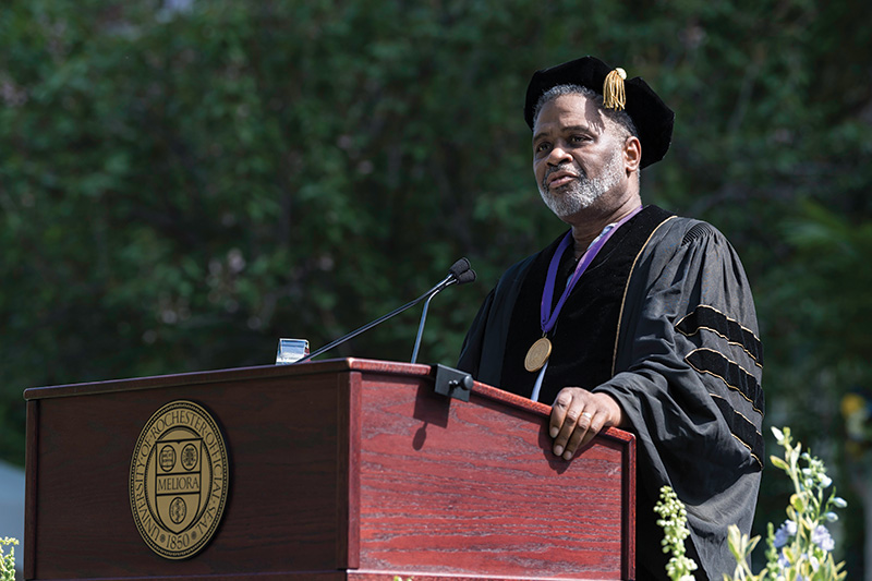 University of Rochester alumnus Wade Norwood COVID-19 commencement
