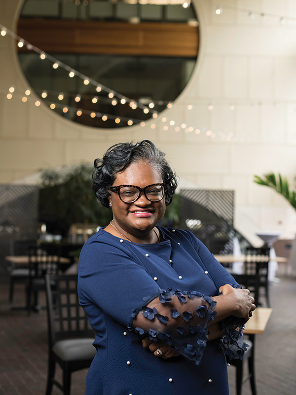 photo of Crystal Sellers Battle, the associate dean of equity and inclusion at the University of Rochester’s Eastman School of Music, in the school