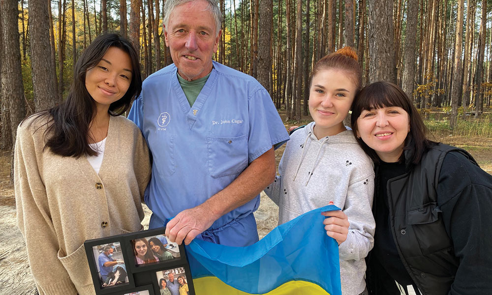 photo of late veterinarian John Cogar in Ukraine