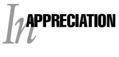 In Appreciation