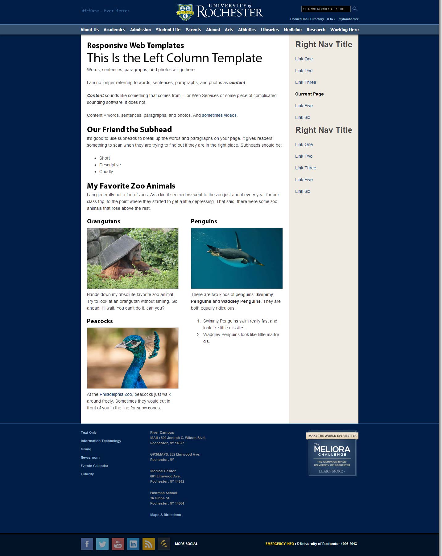 screenshot of a right-column web page