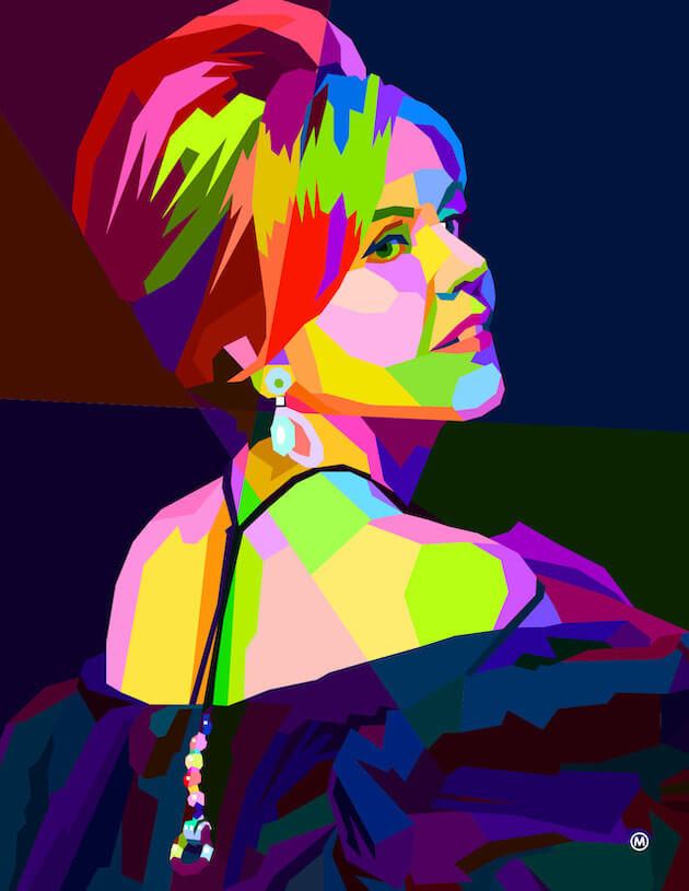 An illustration of Renée Fleming