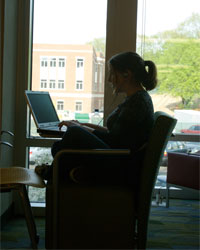 Student on Laptop