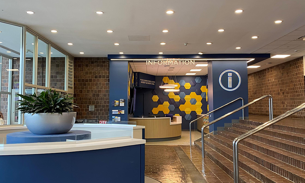 Photo of the Campus Information Center in Wilson Commons