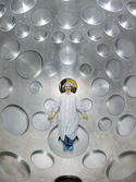 researcher in laser facility