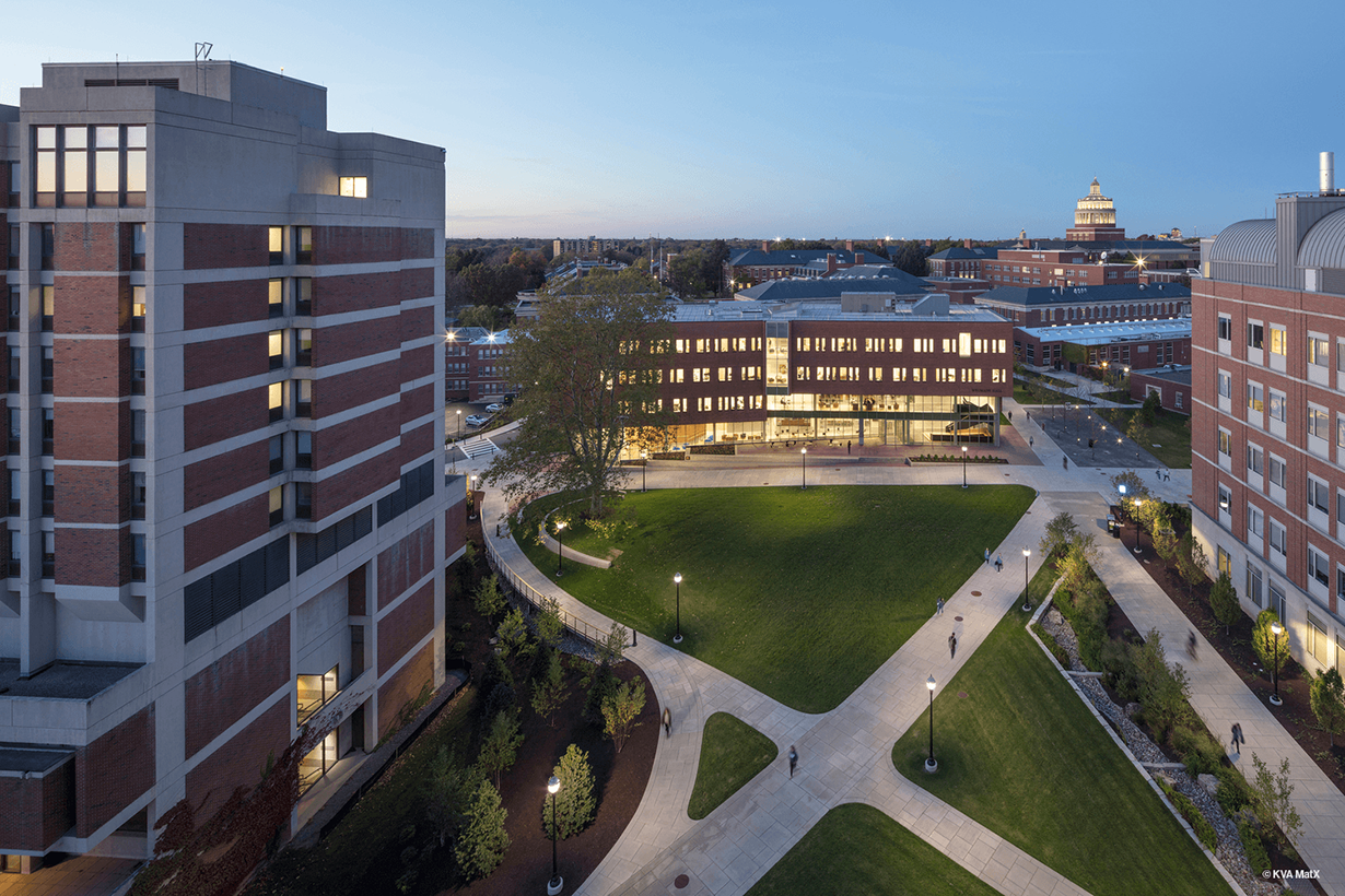 Overhead view of new science and engineering quadrangle
