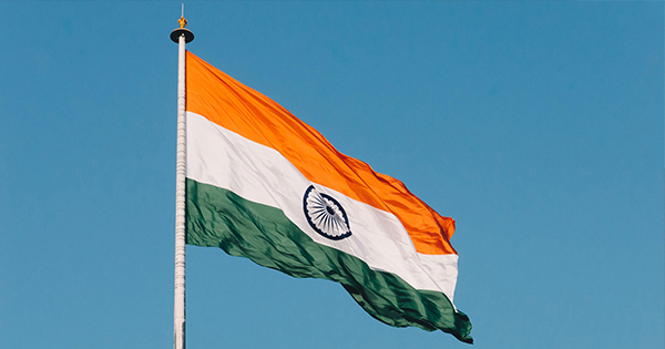 India flag waving in the wind