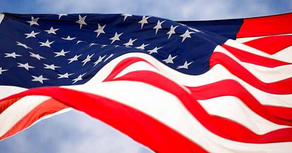 American Flag Waving