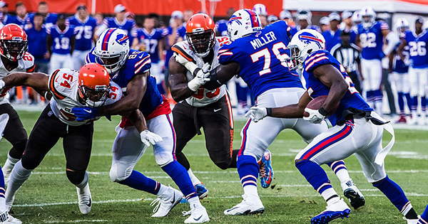 Buffalo Bills playing against Cleveland