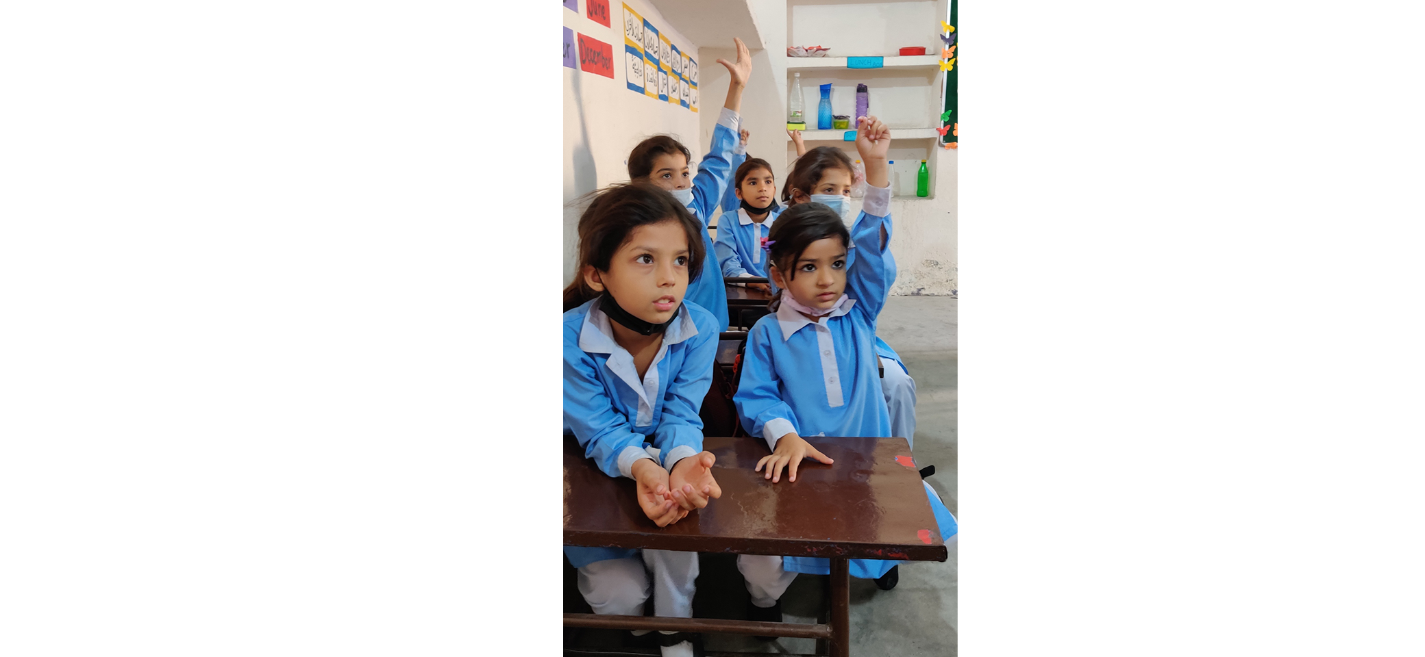 Preschool students in classroom