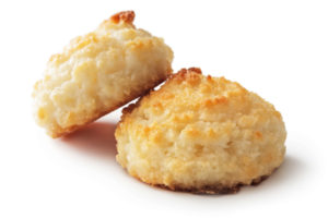 photo of two coconut based macaroons