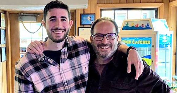 Mitchell Hecker with his son, Ryan Hecker '23