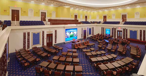 empty seats in the senate chamber