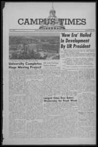 the front page of the Campus Times newspaper, 1955