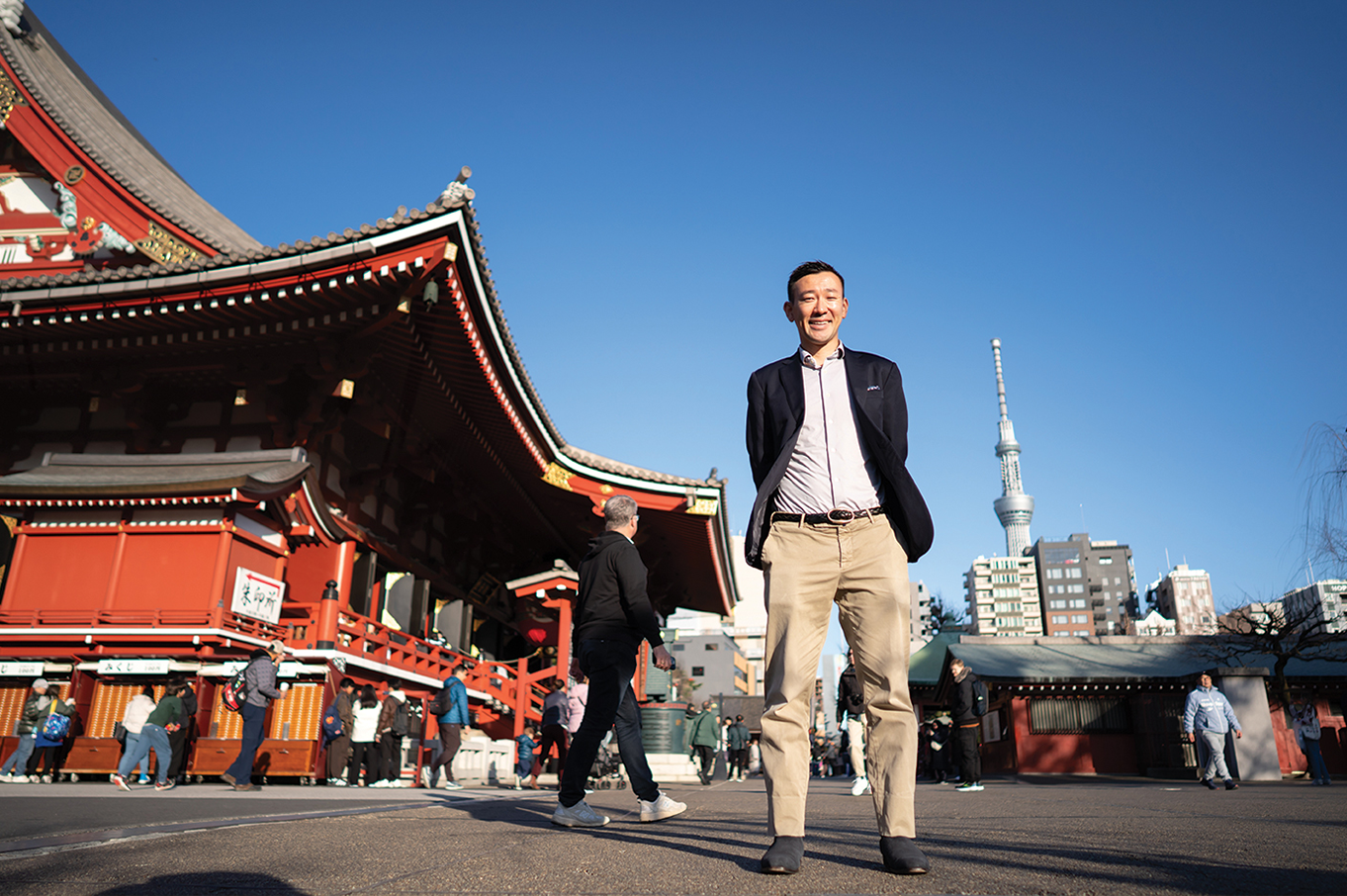 Maison ROCOCO Corporation Founder and CEO Yohay Wakabayashi poses for a photograph in at Sensoji Temple on Wednesday, Feb. 28, 2023 in Tokyo. (