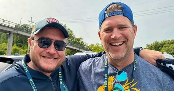 Joshua Boxer ’99 and Ray Blush ’00 returned to campus for their 25th reunion with the energy and excitement of their college-age selves.