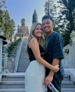 Sydney and Roland in Hong Kong on a trip to visit Roland’s family