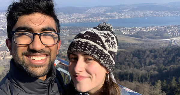 Uday and Siobhan in Zürich, Switzerland