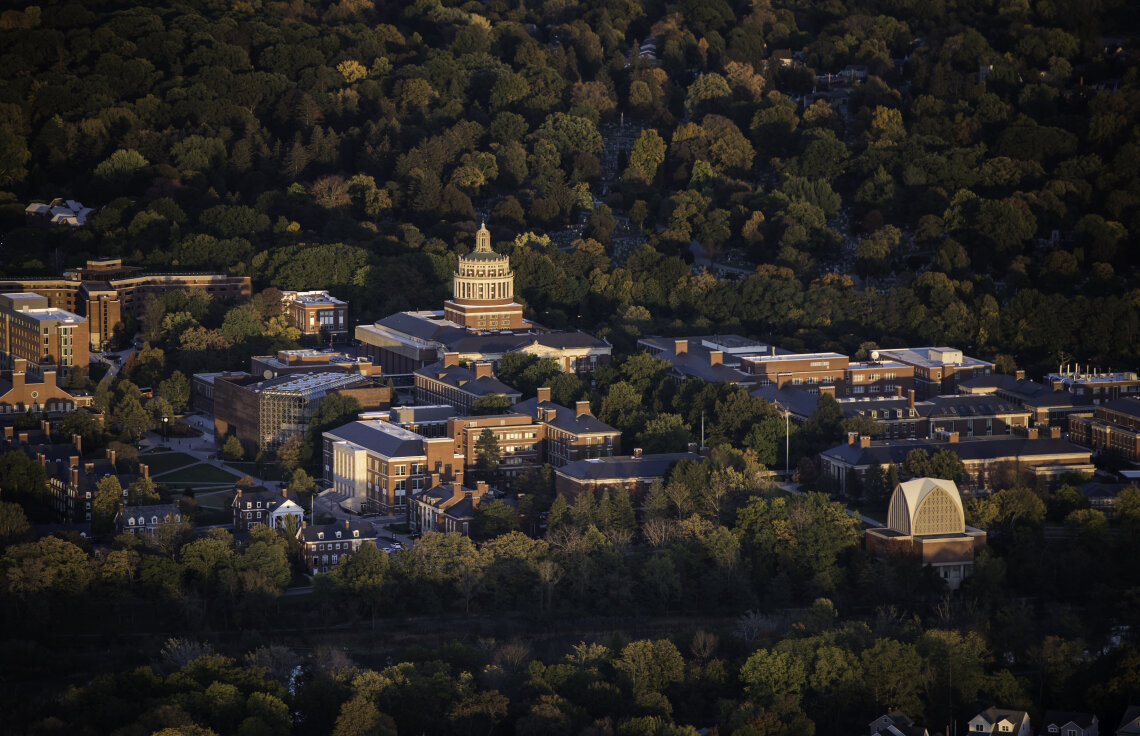 aerial view of river campus
