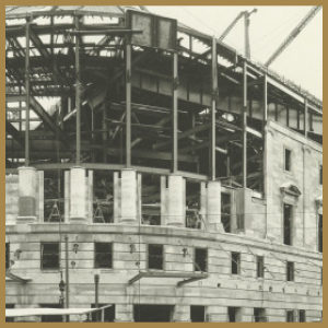 Eastman theatre under construction
