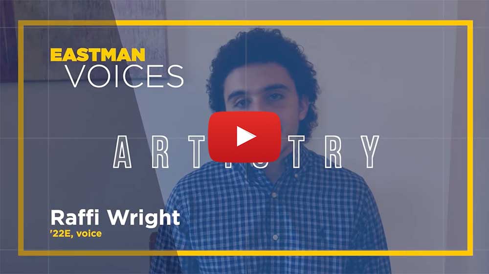 Raffi Wright still shot before his eastman voices video