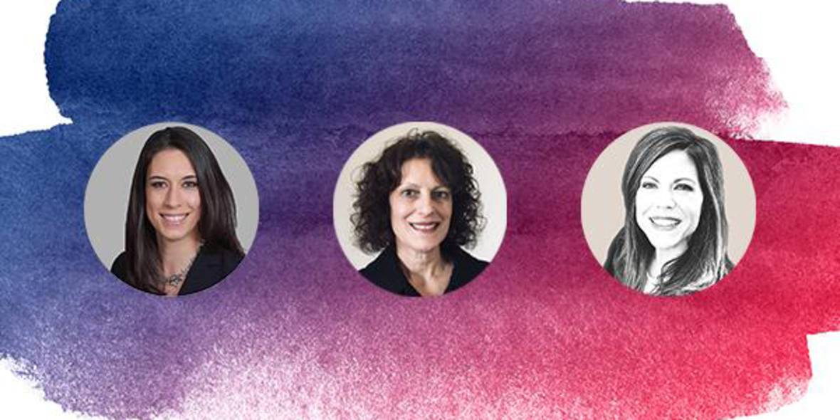 Image: Three alumnae panelists