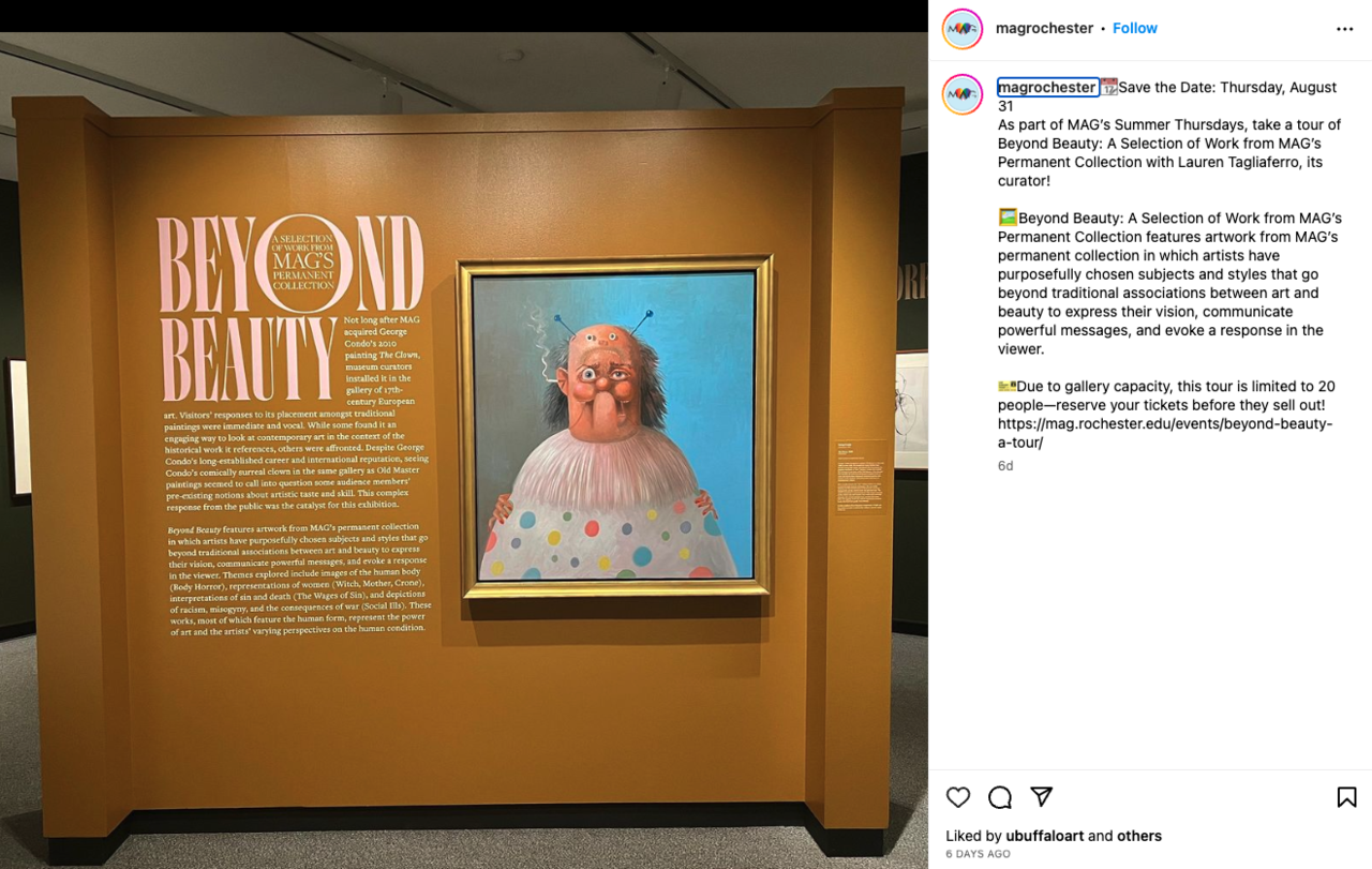 Screenshot of Instagram post from @MAGRochester