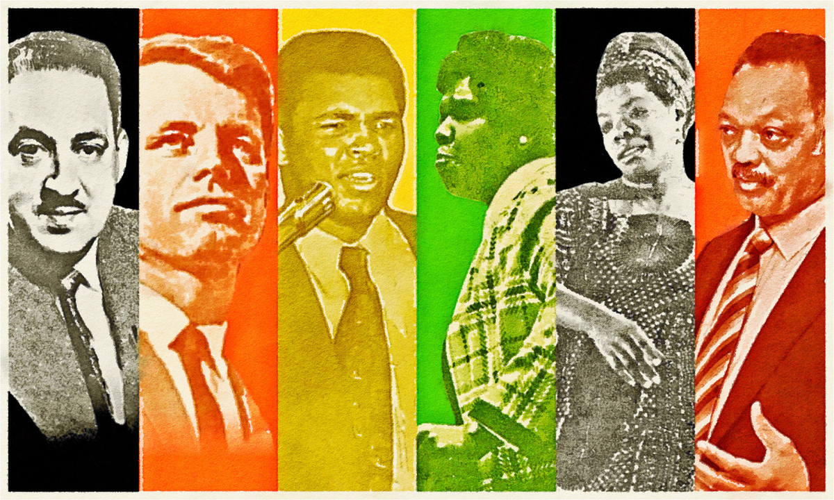 Images of prominent activists who have visited River Campus