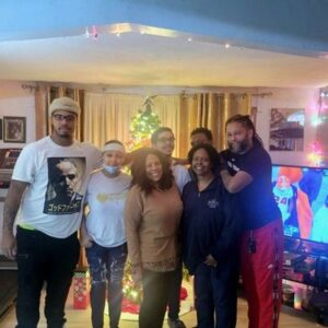 Denise Abbey and her family