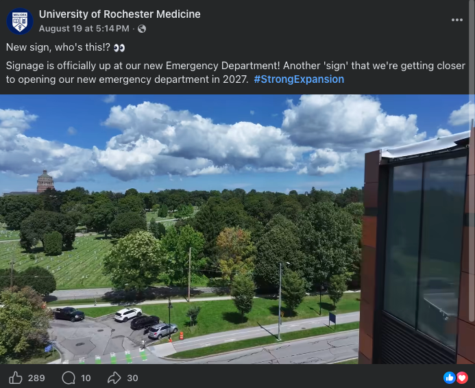 Medicine_Facebook post_signage University of Rochester Medicine thumbnail facebook post