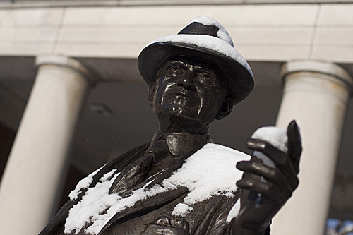 Eastman Statue winter