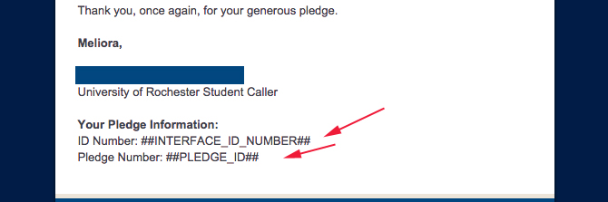 pledge number instructions