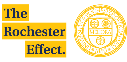 The Rochester Effect wordmark and seal