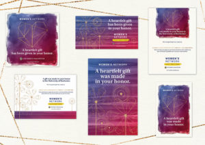 spread of several colorful graphics to share