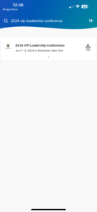 2024 VIP Leadership Conference pulled up in a search to download in the Cvent Events app