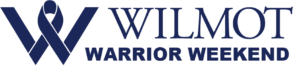 Wilmot Warrior Weekend wordmark logo with ribbon W