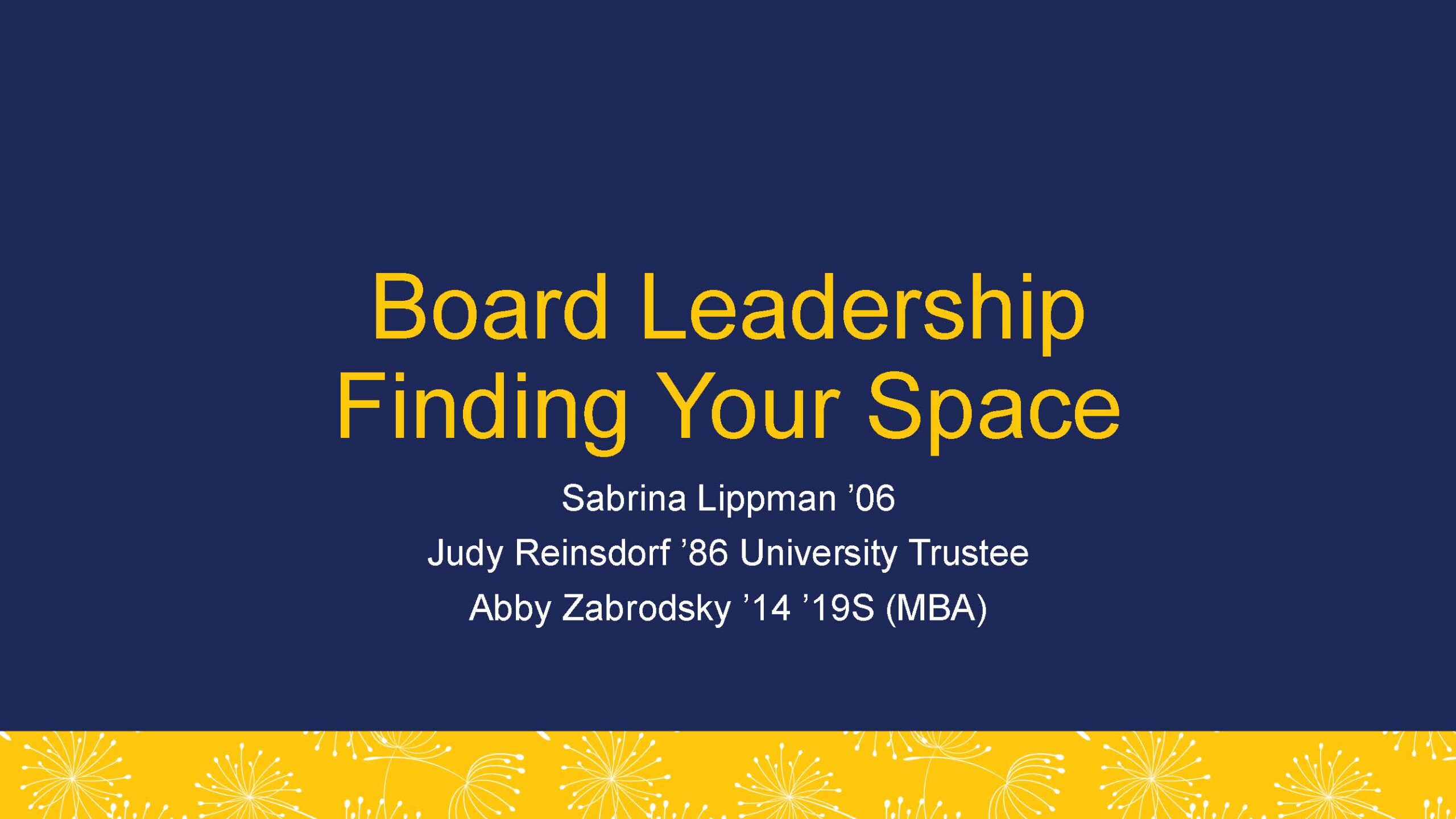 Board Leadership, finding your space