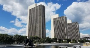 photo of three large buildings located in albany