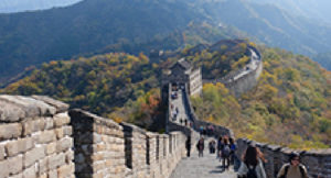 a arial view of the great china wall