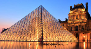 Image of the Louvre Pyramid within France