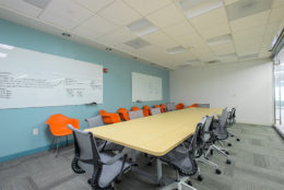 Conference room with whiteboard