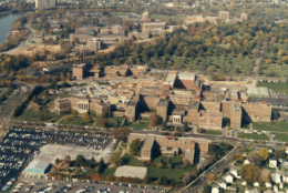 1968 aerial photo of URMC campus and River campus